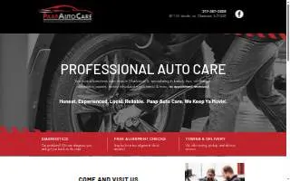 Paap Auto Care website