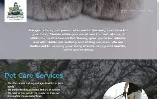 Charleston Pet Nanny website