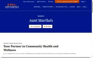 Aunt Martha's Chicago Heights Family Health & Wellness Center website