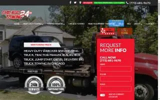 Chicago 24 Hour Towing website