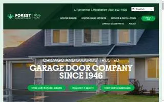 Forest Garage Doors of Cicero website