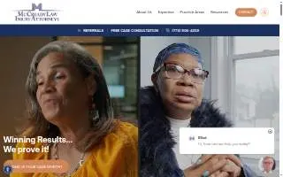 McCreadyLaw Injury Attorneys of Chesterfield website