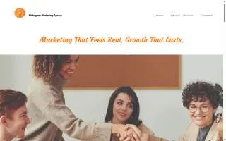 Mahogany Marketing Agency website