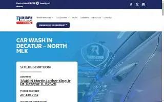 Rainstorm Car Wash of Decatur website