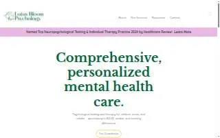 Lotus Bloom Psychology website