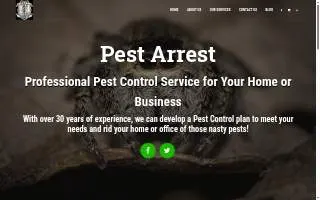 Pest Arrest Pest Control of Glen Ellyn website