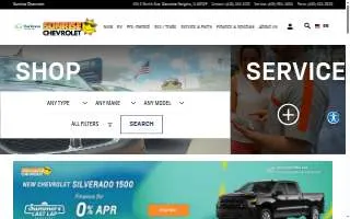 Sunrise Chevrolet of Glendale Heights website