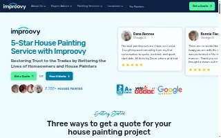 Improovy Painters of the North Shore website