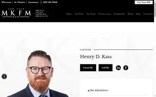 Kass & Moses Personal Injury Lawyers of Glenview website