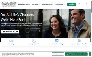 Hanover Park Community Bank website