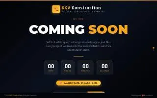 SKV Construction of Huntley website
