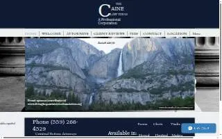 The Caine Law Firm website