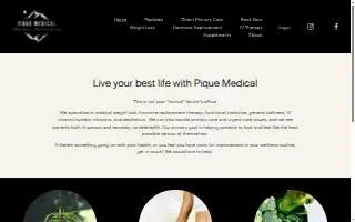 Pique Medical website