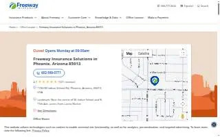 Freeway Insurance of Phoenix website