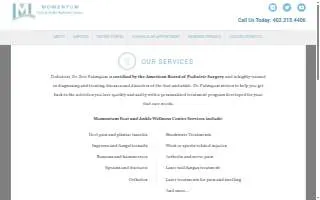 Momentum Foot & Ankle Clinic of Lombard website