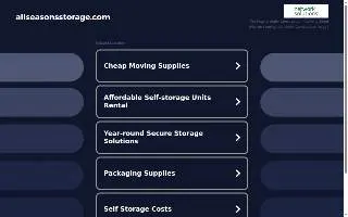 All Seasons Storage of Morris website