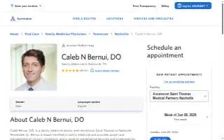Caleb N. Bernui, DO website