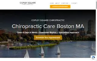 Copley Square Chiropractic website