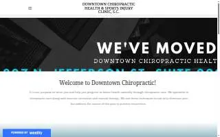 Downtown Chiropractic Health website