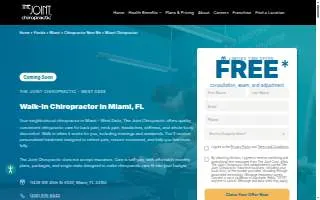 The Joint Chiropractic of Miami website