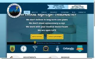 NightLight Chiropractic LLC website