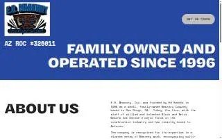 E.G. Masonry Inc. website