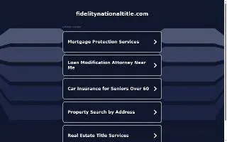 Fidelity National Title of Missoula website