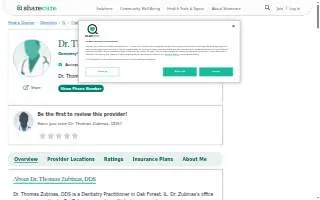 Thomas Zubinas DDS website