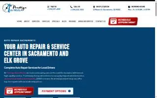 Prestige Auto Works website