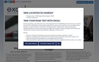 Excel Driving School of Plainfield website