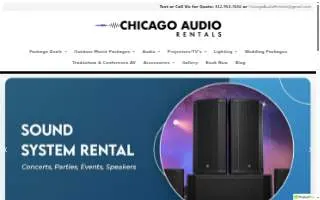 Chicago Audio Rentals website