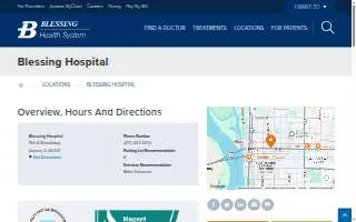 Blessing Hospital website