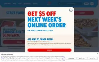 Domino's Pizza of Troy website