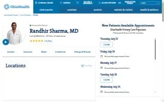 Randhir Sharma, MD website