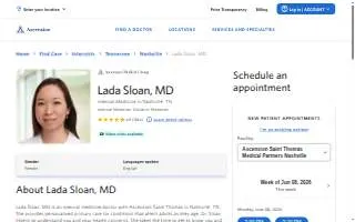 Lada Sloan, MD website
