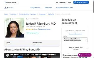 Janice R. Riley-Burt, MD website