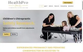 HealthPro Family Chiropractic & Acupuncture website