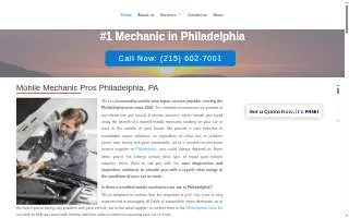 Mobile Mechanic Pros of Philadelphia website