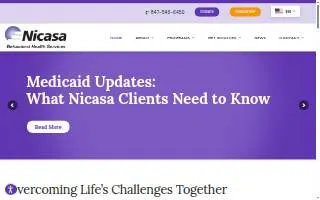 Nicasa Behavioral Health Services website