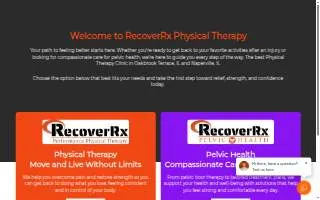 RecoverRx Physical Therapy - Westmont website