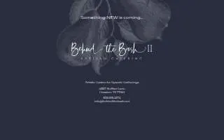 Behind the Bash Artisan Catering website