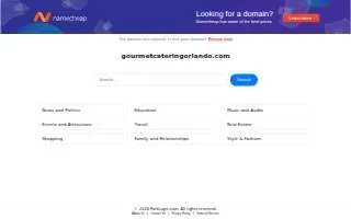 Gourmet Catering website