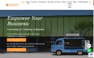 Orlando Caterers and Commissary website