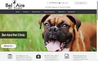 Bel Aire Pet Clinic website