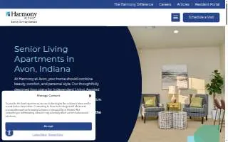Harmony at Avon website