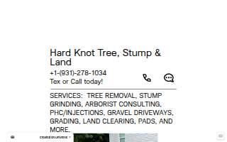 Hard Knot Tree & Stump Grinding
