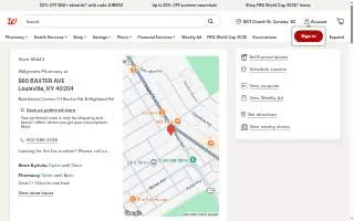 Walgreens Pharmacy of Louisville website