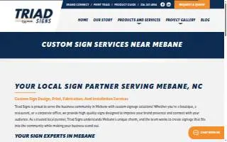 Signs Now Evansville website