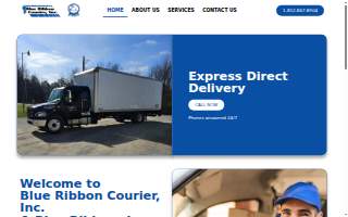 Blue Ribbon Courier Inc website