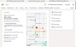 Walgreens Pharmacy of Salt Lake City website